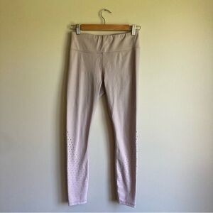 Athleta Gray Pink Ombré Mesh Bottom Leggings S